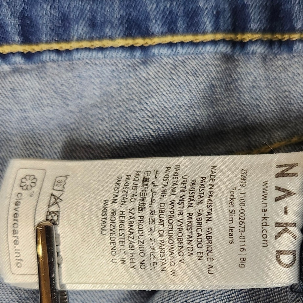 NA-KD Reborn Denim Jeans High Rise Straight Leg Blue Size 36‎ - Picture 9 of 10
